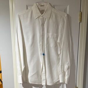 Jcrew Baird McNutt Irish 100% linen Button-Up Shirt white size medium slim